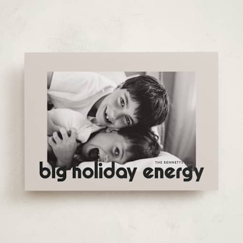 This is a eggnog holiday photo cards with standard by Annie Holmquist called big holiday printing on recycled smooth signature in standard