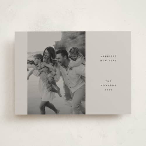 This is a ecru holiday photo cards with standard by Dana Duricekova called airy printing on recycled smooth signature in standard