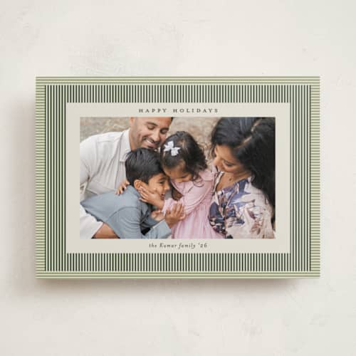 This is a spruce holiday photo cards with standard by Carolyn Nicks called chickadee printing on recycled smooth signature in standard