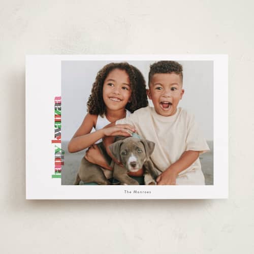 This is a diamond kwanzaa cards with standard by Debb W called colors of kwanzaa printing on recycled smooth signature in standard