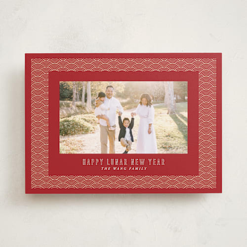 This is a cranberry chinese new year cards with standard by Sherley Ferreira called chinese new year printing on recycled smooth signature in standard