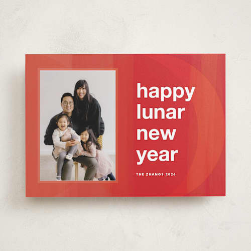 This is a rogue chinese new year cards with standard by Jennifer Lew called abstract crescent printing on recycled smooth signature in standard