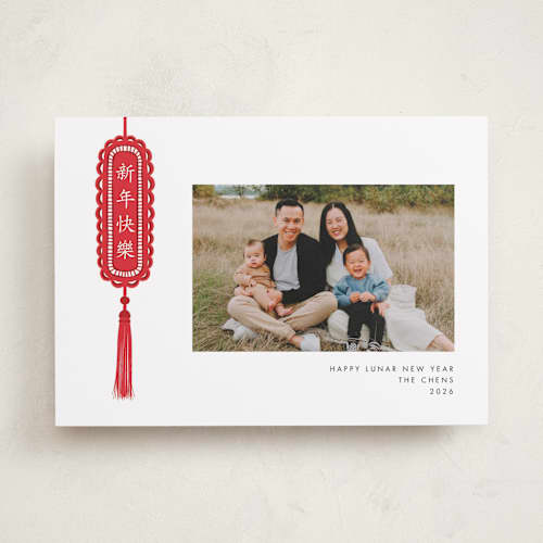 This is a peace chinese new year cards with standard by Vivian Yiwing called chinese ornament printing on recycled smooth signature in standard