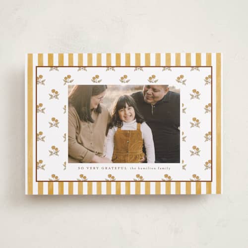 This is a goldenrod thanksgiving cards invitations with standard by Ashlee Townsend called goldenrod printing on recycled smooth signature in standard
