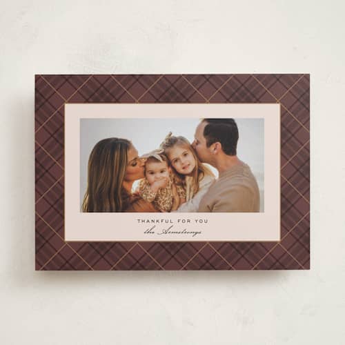 This is a rust thanksgiving cards invitations with standard by Kate Ahn called lauren printing on recycled smooth signature in standard