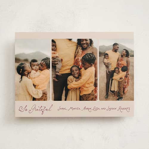 This is a mulled wine thanksgiving cards invitations with standard by Jenna Holcomb called thanksgiving trio printing on recycled smooth signature in standard