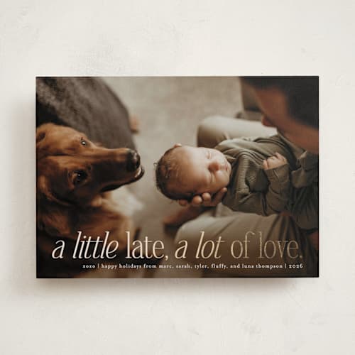 This is a marshmallow foil stamped valentine cards with foil pressed by Heather Schertzer called a lot of love printing on recycled smooth signature in standard