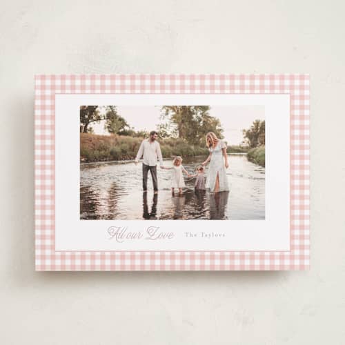 This is a cupcake valentines day with standard by Emily Betts called sweet gingham printing on recycled smooth signature in standard