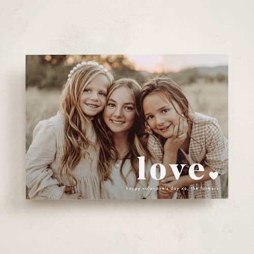 This is a cotton valentines day with standard by Stacey Meacham called love period printing on recycled smooth signature in standard