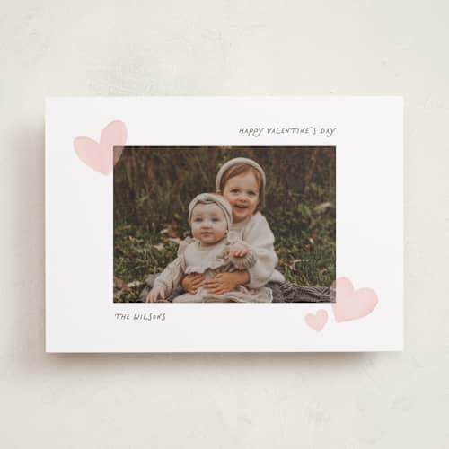 This is a winter rose valentines day with standard by Creo Study called painterly hearts printing on recycled smooth signature in standard