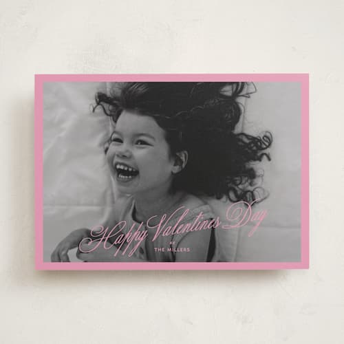 This is a bubblegum valentines day with standard by Kelly Watkins called minimal frame printing on recycled smooth signature in standard