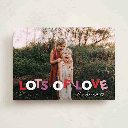 This is a fruit punch valentines day with standard by Angela Garrick called lots of love printing on recycled smooth signature in standard