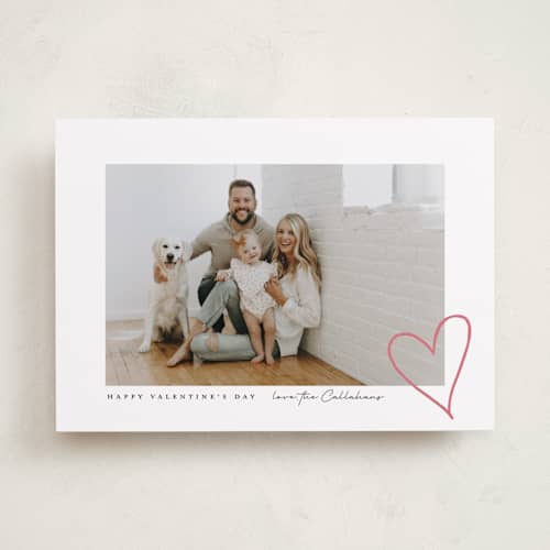 This is a opal valentines day with standard by Emily Betts called corner heart printing on recycled smooth signature in standard