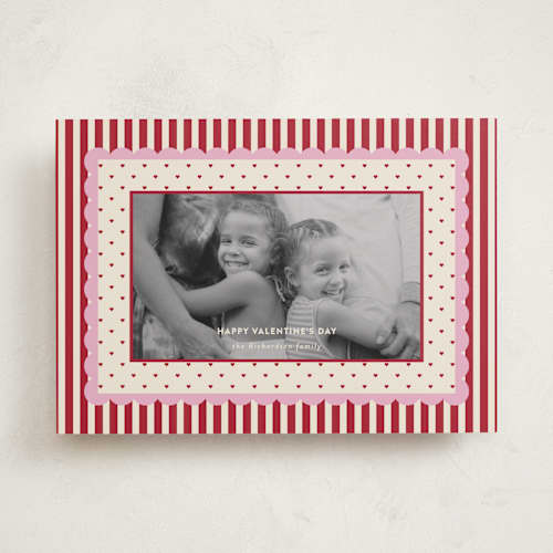 This is a cherry soda valentines day with standard by Ashlee Townsend called pattern on pattern printing on recycled smooth signature in standard