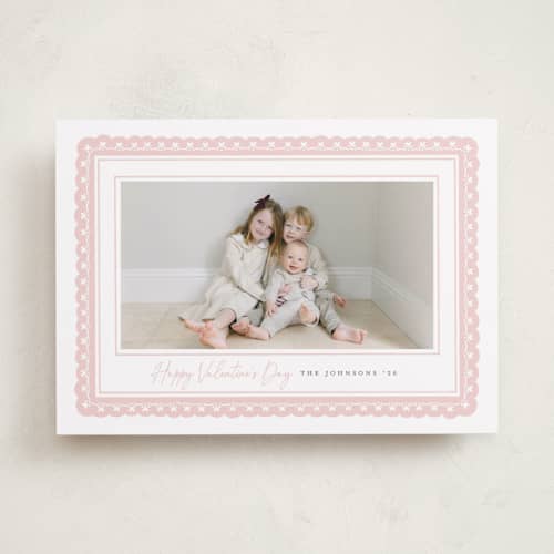 This is a petal valentines day with standard by Michelle Taylor called scallop hearts printing on recycled smooth signature in standard