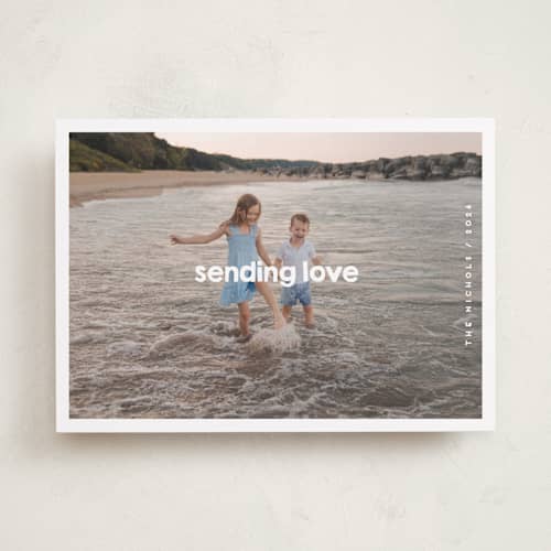 This is a vanilla valentines day with standard by Snow and Ivy called frolicsome printing on recycled smooth signature in standard