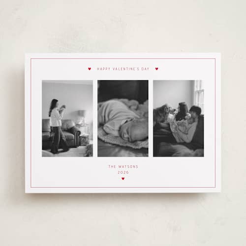 This is a cherry valentines day with standard by Danielle Nakashima called simple hearts printing on recycled smooth signature in standard