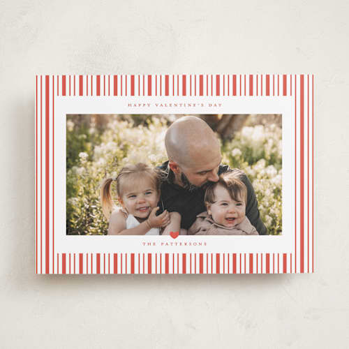This is a cherry valentines day with standard by Jennifer Holbrook called heart and stripes printing on recycled smooth signature in standard
