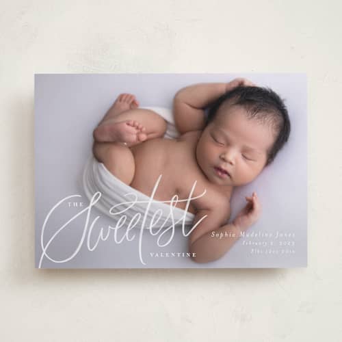 This is a sweet valentines day with standard by Erin German called the sweetest valentine printing on recycled smooth signature in standard