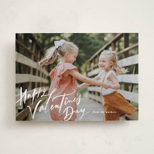 This is a powder valentines day with standard by Creo Study called v day script printing on recycled smooth signature in standard