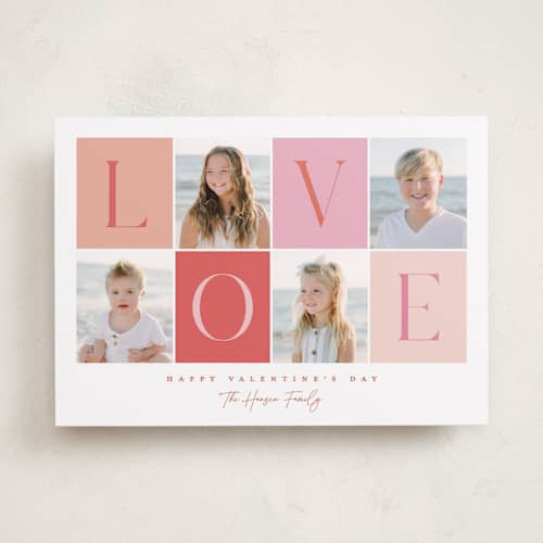 This is a candy hearts valentines day with standard by Robert and Stella called blocks of love printing on recycled smooth signature in standard