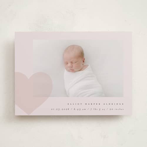 This is a blush valentines day with standard by Maja Cunningham called one big heart printing on recycled smooth signature in standard