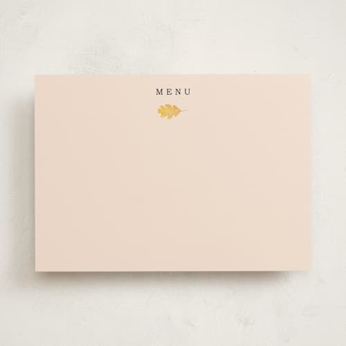 This is a oat blank hosting stationery with standard by Orasie called single leaf printing on signature in standard