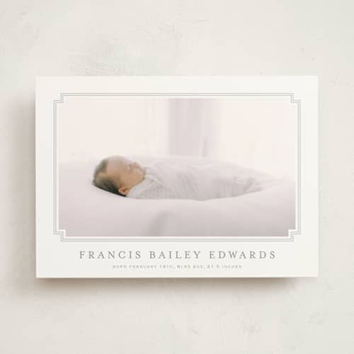This is a fog birth announcements with standard by Carolyn MacLaren called first step printing on signature in standard