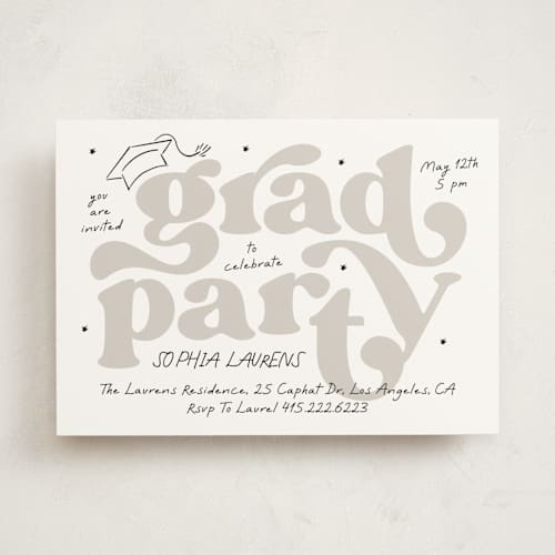 This is a ink graduation invitations with standard by Tamara Hilje called marker printing on signature in standard