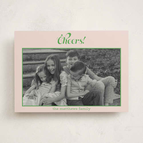 This is a mint photo mount holiday cards with standard by Anna Kasper called casual fancy christmas printing on recycled in photo_mount