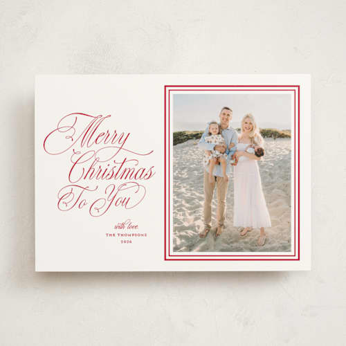 This is a candy cane photo mount holiday cards with standard by Ashlee Townsend called charleston printing on recycled in photo_mount