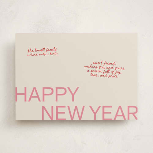 This is a candy cane non photo holiday cards with standard by Cleghorn Creative called sweet holiday note printing on signature in standard