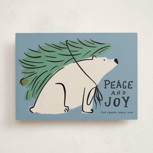 This is a frozen non photo holiday cards with standard by Inkblot Design called polar express printing on signature in standard