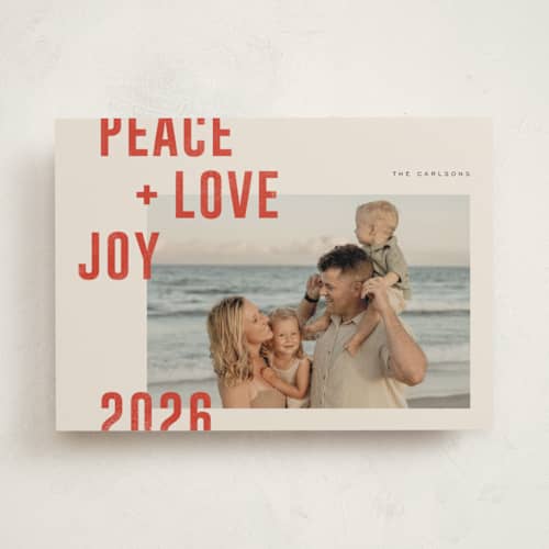 This is a holly berry holiday photo cards with standard by Michelle Taylor called modern winter printing on signature in standard