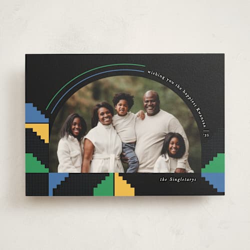 This is a ink kwanzaa cards with standard by Mansi Verma called kente printing on signature in standard