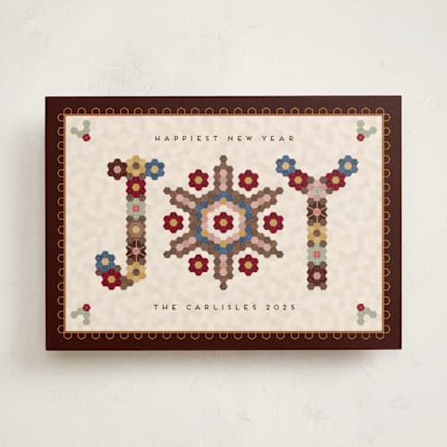 This is a walnut met with standard by Erica Krystek called joy quilt printing on signature in standard