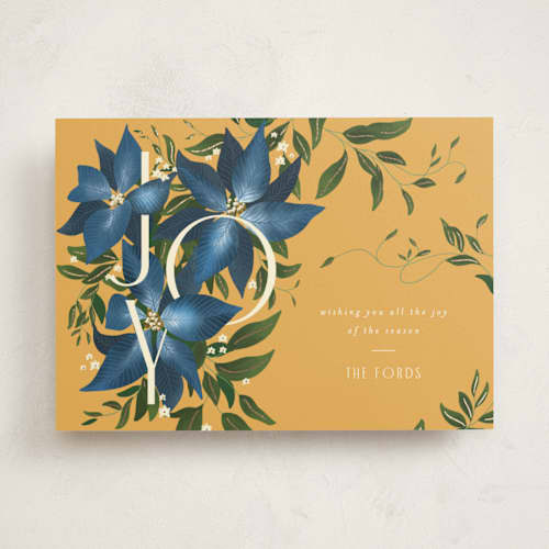 This is a bluejay met with foil pressed by Leah Bisch called winter vine printing on signature in standard