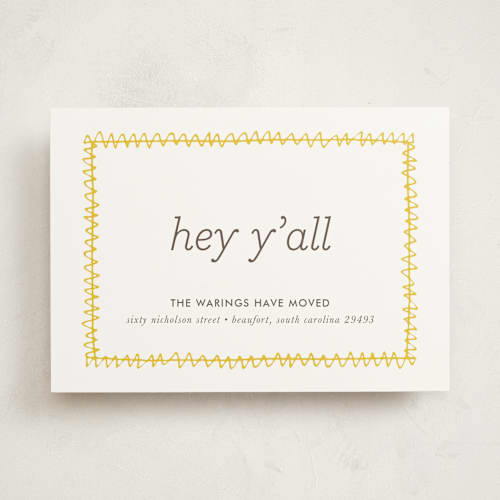 This is a sunshine moving announcements with standard by kelli hall called mason dixon lines printing on signature in standard