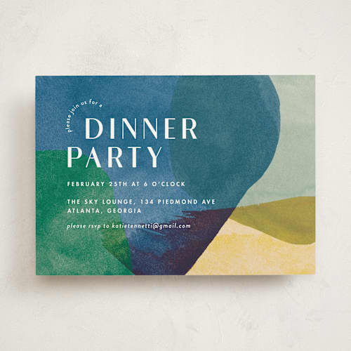 This is a peacock party invitations with standard by Carmia Jordaan called azul printing on signature in standard