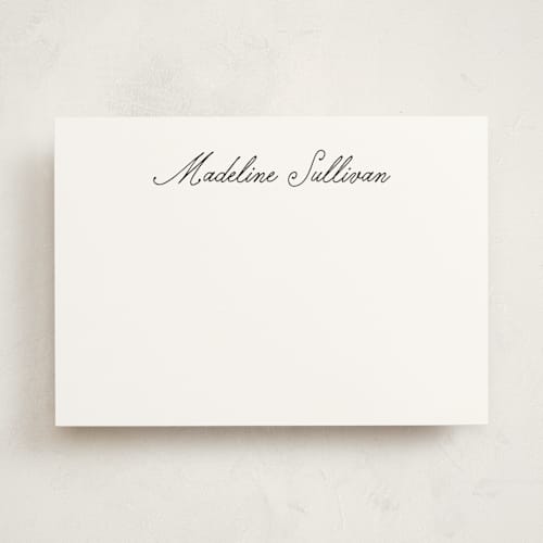 This is a cloud personalized stationery thank you cards with standard by lori jacobs wemple called letter printing on signature in 5x7