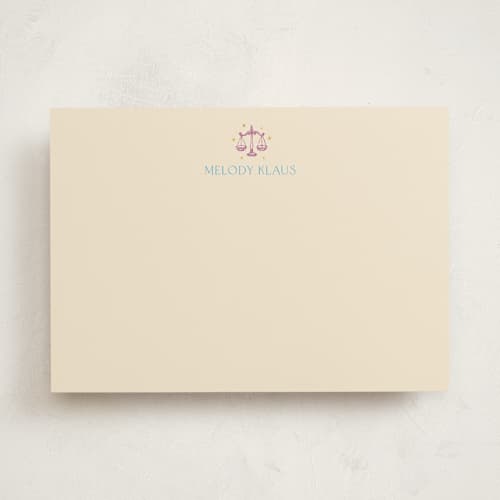 This is a orchid personalized stationery thank you cards with standard by Cass Loh called libra printing on signature in 5x7