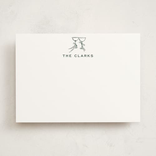 This is a sorbetto personalized stationery thank you cards with standard by Megan Davis called campania printing on signature in 5x7