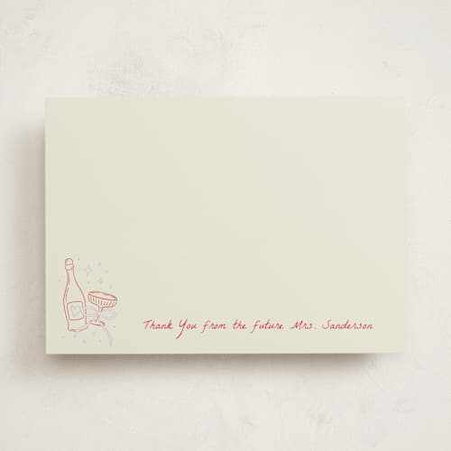 This is a wisteria personalized stationery thank you cards with standard by Ashlee Townsend called celebration printing on signature in 5x7