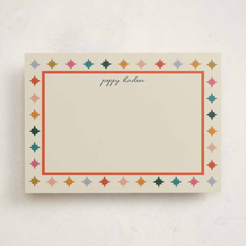 This is a tinsel personalized stationery thank you cards with standard by Sierra Lee called colorful stars printing on signature in 5x7