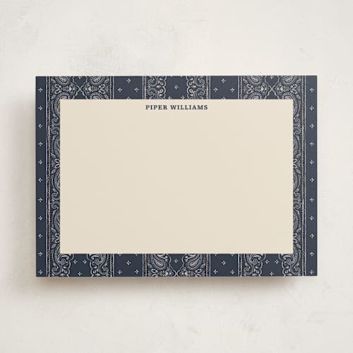 This is a inditgo personalized stationery thank you cards with standard by Kamala Nahas called bandana printing on signature in 5x7