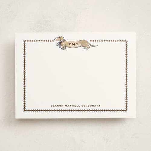 This is a sky personalized stationery thank you cards with standard by Pati Cascino called canino printing on signature in 5x7