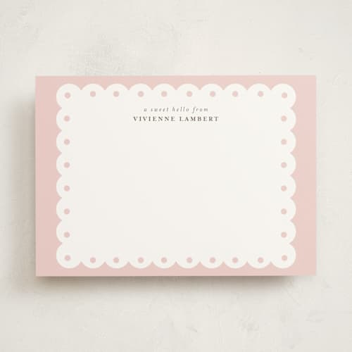 This is a blush personalized stationery thank you cards with standard by Shirley Lin Schneider called southern charm printing on signature in 5x7