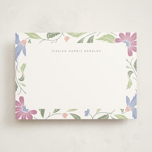 This is a march personalized stationery thank you cards with standard by letterfix called spring day printing on signature in 5x7