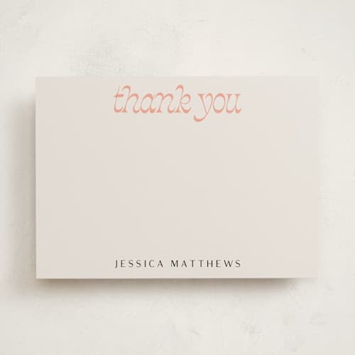 This is a sunset personalized stationery thank you cards with standard by Lissabeth Anglin called nomads printing on signature in 5x7