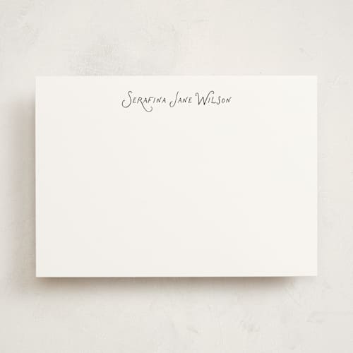 This is a ink personalized stationery thank you cards with standard by Kelly Watkins called nostalgic printing on signature in 5x7